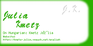 julia kmetz business card